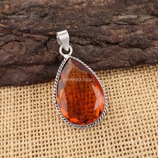 Poire Naturel AAA Citrine 925