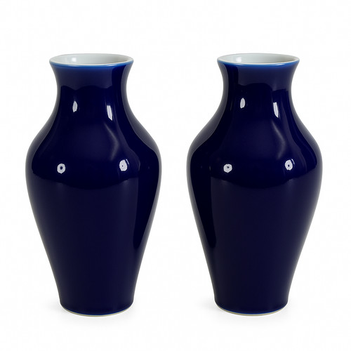 Paire vases anciens bleu - paire,
