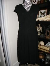 Longue robe en soie noire Weill années folles gothique dark retro empire pin-up