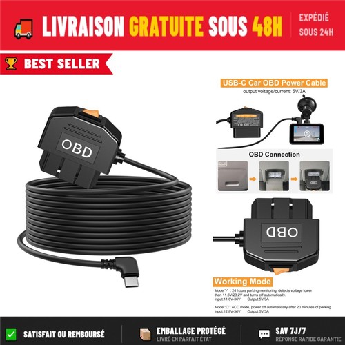 Câble alimentation obd2 - câble, d'alimentation