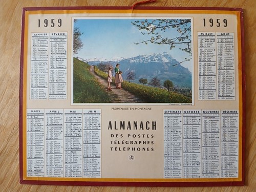 Calendrier ptt almanach - -, de