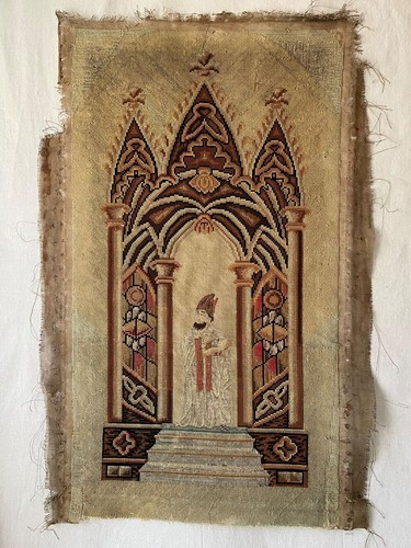 Antique 19thc needlepoint - antique,