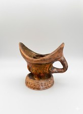 Bougeoir à main ancien, terre