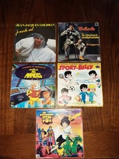 lot de 5 vinyles (GOLDMAN,COLUCHE,SPORT BILLY,LES MYSTERIEUSES CITES D'OR,LA BAT