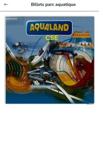 Vends billets aqualand - , à