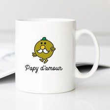 Mug Tasse céramique blanc  PAPY D AMOUR COEUR.