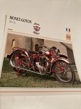 Monet Goyon 350 GA 1933 carte moto de collection Atlas France
