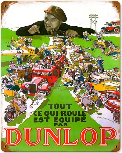 Dunlop plaque signe en - plaque,
