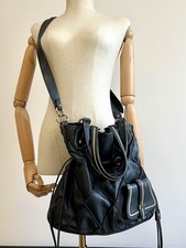 Sac Lancel 1er flirt/ First Flirt en cuir noir et doré édition limitée à surpiq