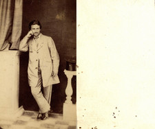 Gontard, Aix, jeune homme en pose Vintage albumen print CDV. CDV, tirage a