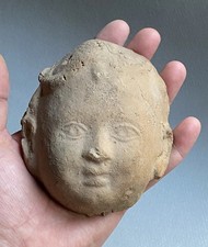 Rare Masque Tête Votive Terre