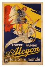 VéLO ALCYON Ryru-POSTER 40x60cm d'une AFFICHE VINTAGE