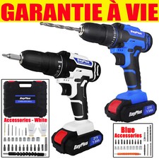 Perceuse Visseuse Tournevis Sans Fil 21V Lumière LED + 1-2 Batteries + Valise