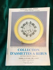 DOCUMENT RARE FAIENCE /LES ASSIETTES A REBUS/ CREIL /CHOISY /GIEN /MONTEREAU ETC