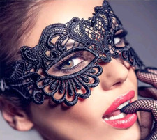 Masque en Dentelle Noire Sexy