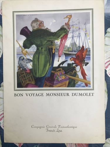 Menu 1960 french line - -,