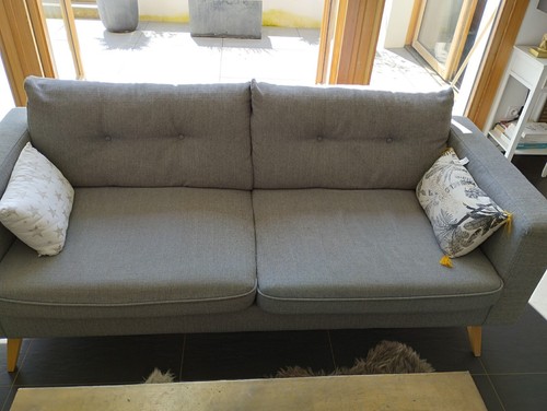 Canapé gris type scandinave - canapé,