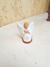 1  santon ancien en argile signé   " Escoffier  "  l'ange