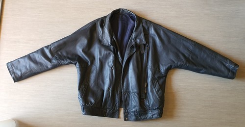 Vintage blouson cuir - vintage:, bleu