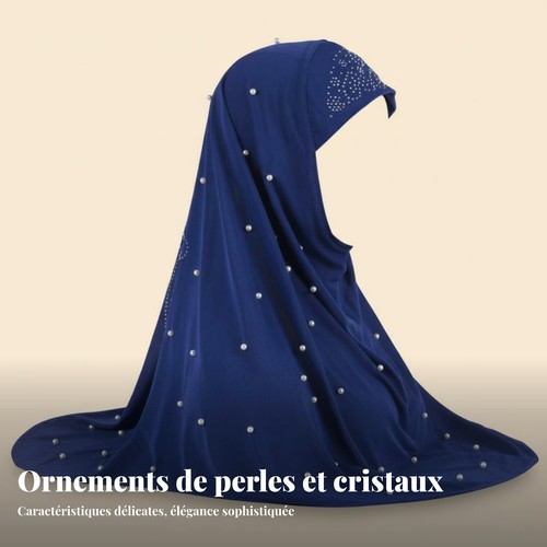 Hijab décor perlé foulard - hijab,