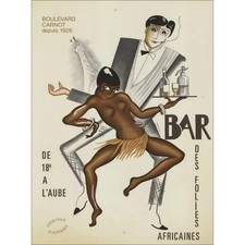 COLIN Paul - Lithographie "Bar des folies" 64x47cm - Edition originale circa 193