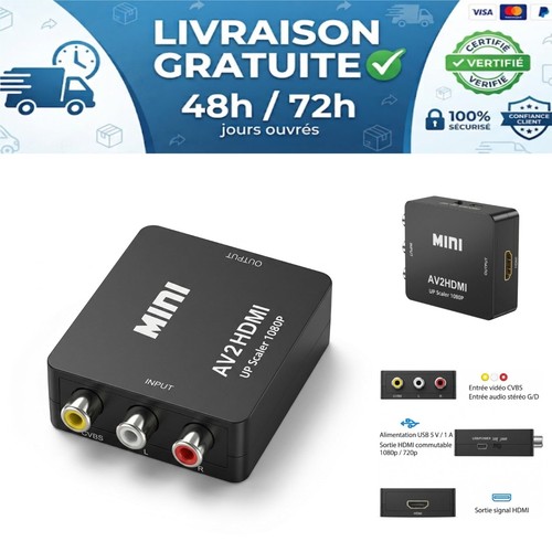Convertisseur rca vers hdmi - convertisseur,