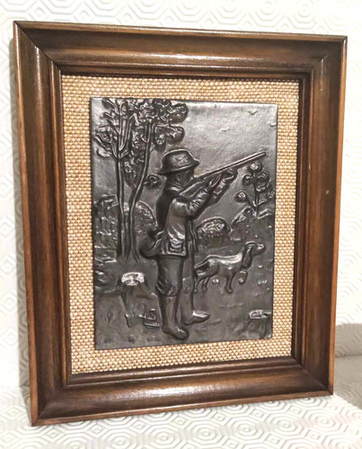 Tableau cadre ancien chasseur