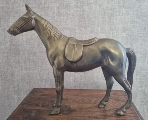 Cheval laiton doré - en,