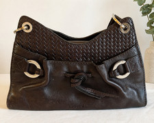 Sac Lancel cuir marron tressé