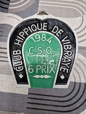 CHEVAUX PLAQUE CONCOURS HIPPIQUE Bourg En Bresse 1966