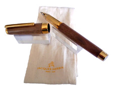 EXCEPTIONNEL STYLO ROLLER BILLE DE PRESTIGE JACQUES HERBIN EN BOIS DE NOYER M527