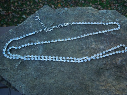 Silver tone clear - tone, rhinestone