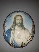 icone religieuse Jésus verre bombé