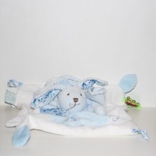 Doudou Lapin Doudou et Compagnie - Collection Tatoo - Blanc bleu