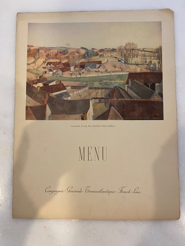 Ancien menu paquebot liberte - paquebot,