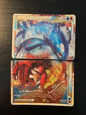 Lot 2 Cartes Pokémon Kyogre & Groudon Legende 87/90 + 88/90 Indomptable Français
