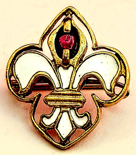 Broche vintage décor fleur - décor, de
