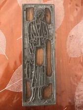 RARE ANCIENNE GRAVURE POUR IMPRESSION MODE FEMINE SCULPTURE EN MÉTAL BOIS n 147