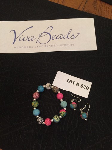 Viva clay beads 2 piece - clay,