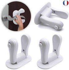 Lot de 3 verrous de porte Saconell blancs adhésifs pour sécurité enfant pour ar