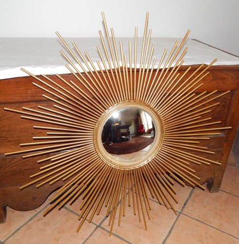 Ancien grand miroir soleil - ancien,
