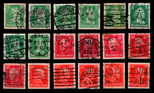Allemagne 18 timbres - :,