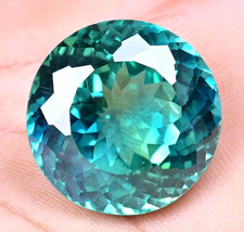 Saphir Teal Naturel Ceylan Rare Parfait 50,50 Ct Certifié Pierre Précieuse Ronde