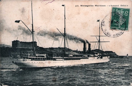 Cpa messageries maritimes - cpa,
