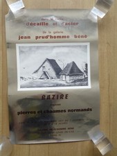 Affiche ancienne Exposition PIERRE BAZIRE 1971 Normandie art vintage poster