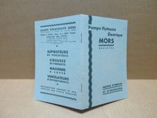 Pompe flottante électrique MORS Clichy (92) notice d'emploi et d'entretien