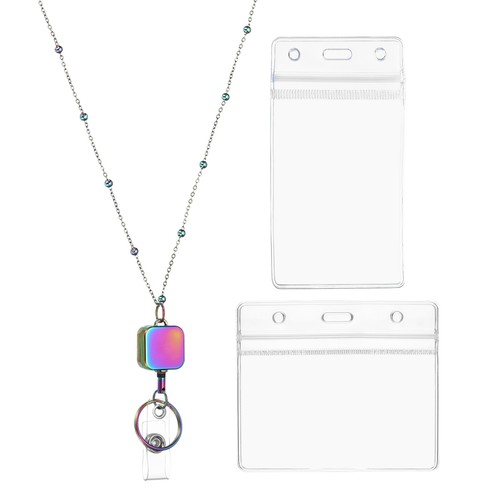 Pour square badge - pour, necklace