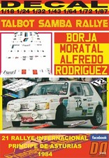 DECAL TALBOT SAMBA RALLYE