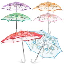 Lot de 6 mini parapluies en dentelle pour femmes filles, accessoire photo