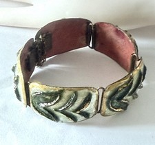 Andrée bazot Bracelet Pâte De verre emaillé bijoux Emaux vintage jewelry Old